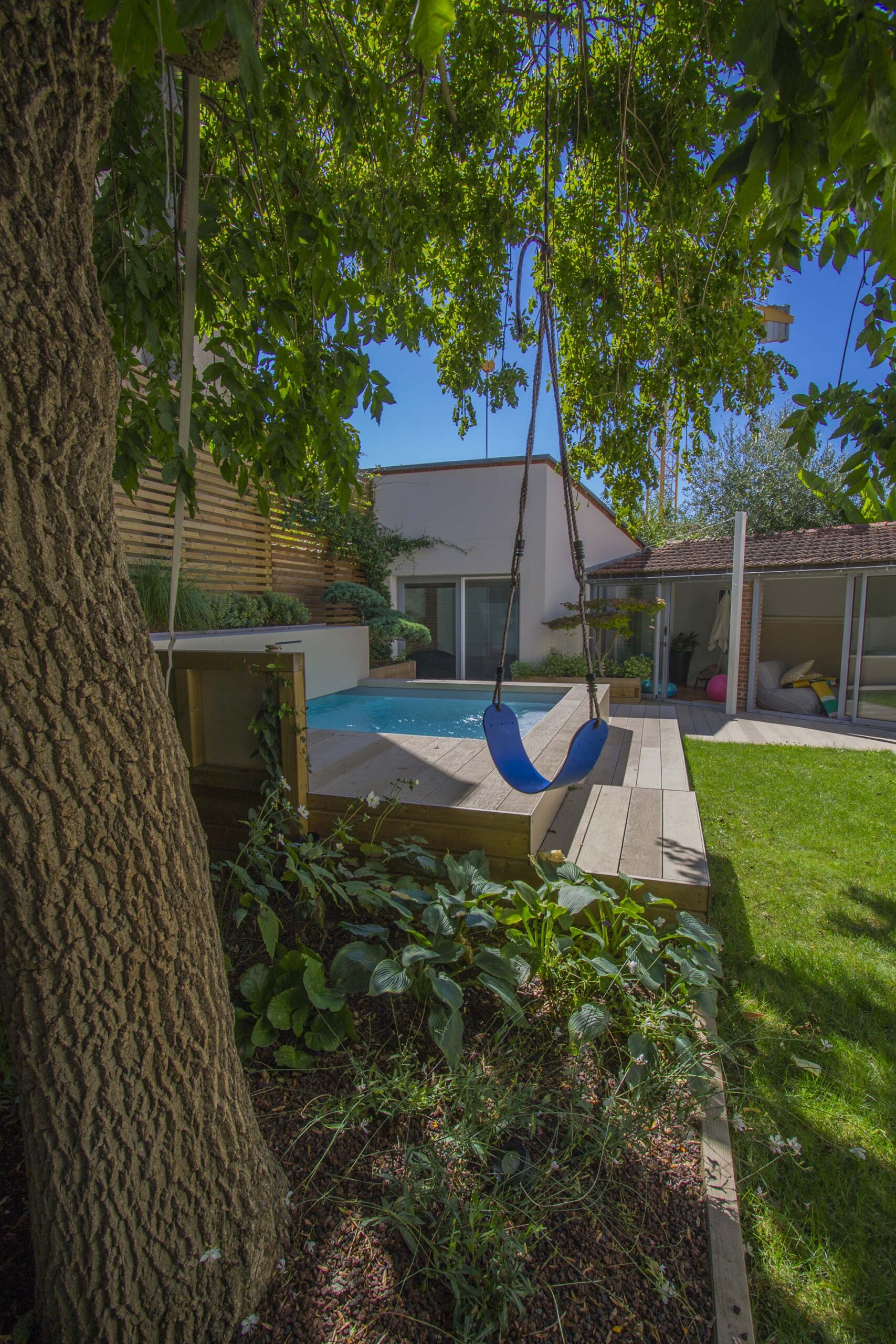 Vue sur la piscine