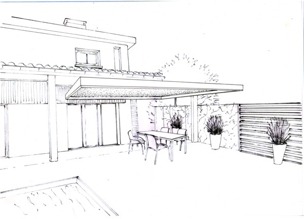 Croquis de la zone de repas